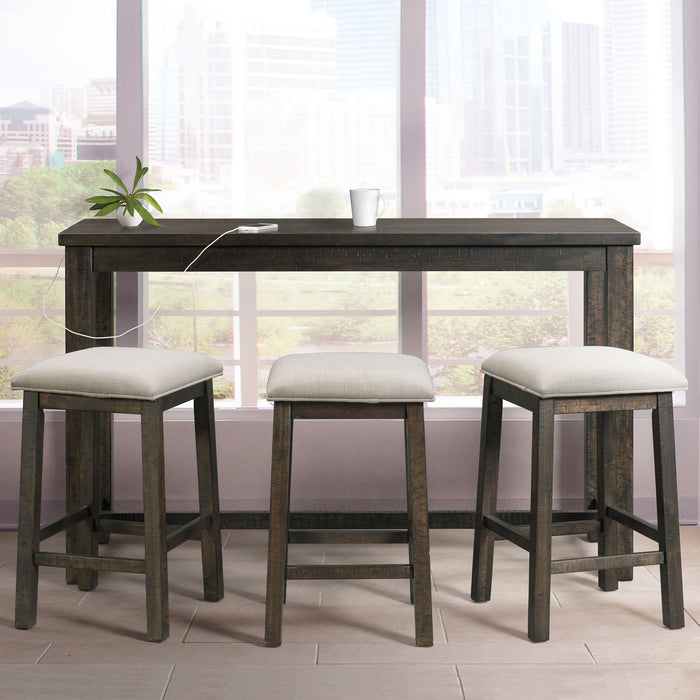 Stone Occasional Bar Table Single Pack (Table + Three Stools) - Eclectic 79 Furniture Store