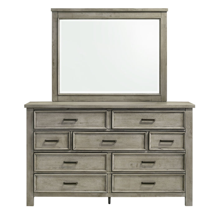 Sullivan Dresser & Mirror Set in Drift Grey