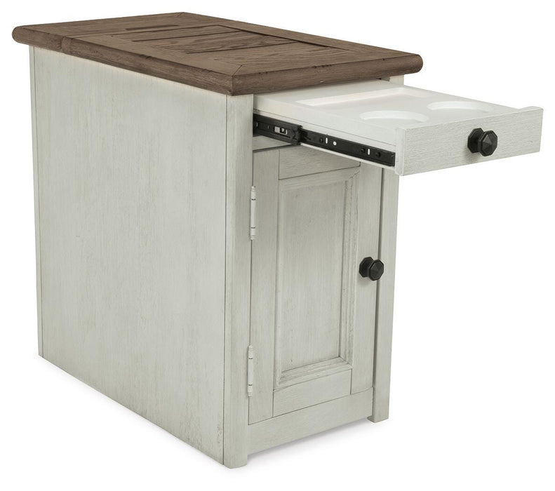 Bolanburg Chairside End Table with USB Ports & Outlets - Eclectic 79 Furniture Store
