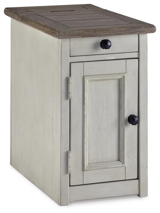 Bolanburg Chairside End Table with USB Ports & Outlets - Eclectic 79 Furniture Store