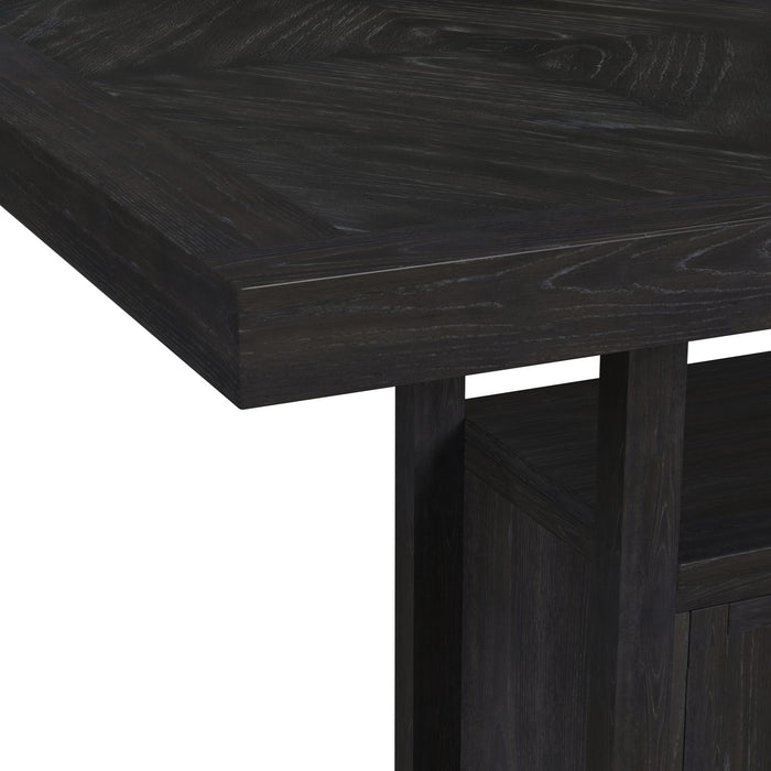Transcend Counter Height Dining Set in Charcoal-Table and Four Chairs