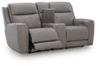 5Z-Comfort Power Reclining Loveseat with Console - Eclectic 79 Furniture Store
