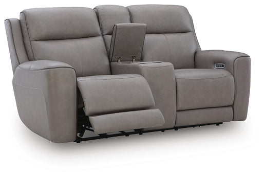 5Z-Comfort Power Reclining Loveseat with Console - Eclectic 79 Furniture Store