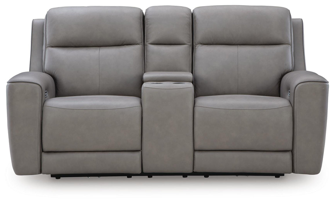 5Z-Comfort Power Reclining Loveseat with Console - Eclectic 79 Furniture Store