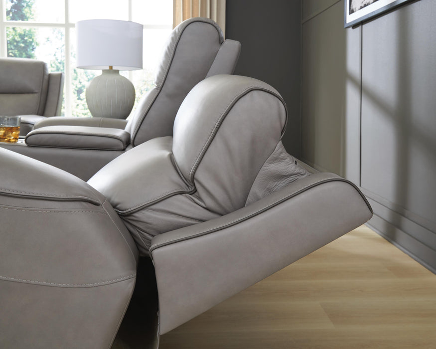 5Z-Comfort Power Reclining Loveseat with Console - Eclectic 79 Furniture Store