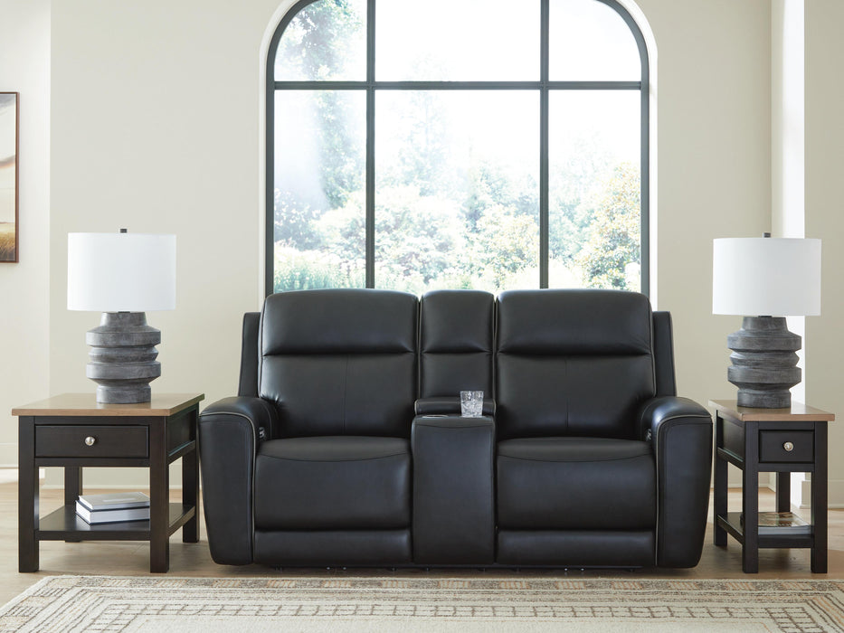 5Z-Comfort Power Reclining Loveseat with Console - Eclectic 79 Furniture Store