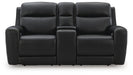 5Z-Comfort Power Reclining Loveseat with Console - Eclectic 79 Furniture Store