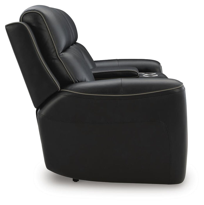 5Z-Comfort Power Reclining Loveseat with Console - Eclectic 79 Furniture Store