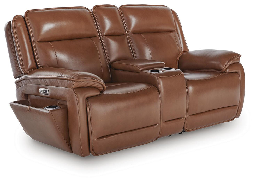 Healy Pier Power Reclining Loveseat with Console - Eclectic 79 Furniture Store
