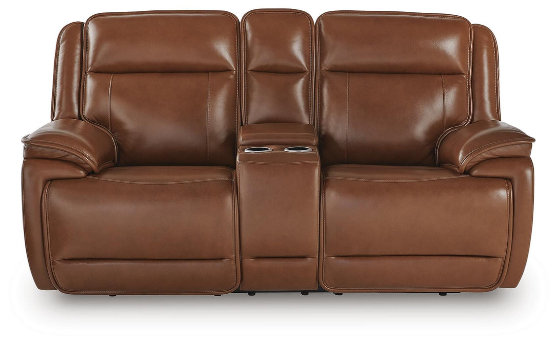 Healy Pier Power Reclining Loveseat with Console - Eclectic 79 Furniture Store