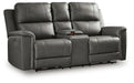 Bleckley Power Reclining Loveseat with Console - Eclectic 79 Furniture Store