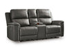 Bleckley Power Reclining Loveseat with Console - Eclectic 79 Furniture Store
