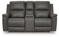 Bleckley Power Reclining Loveseat with Console - Eclectic 79 Furniture Store