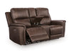 Bleckley Power Reclining Loveseat with Console - Eclectic 79 Furniture Store