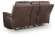 Bleckley Power Reclining Loveseat with Console - Eclectic 79 Furniture Store