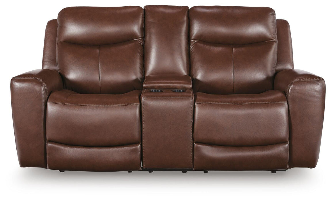 Next Move Power Reclining Loveseat with Console - Eclectic 79 Furniture Store