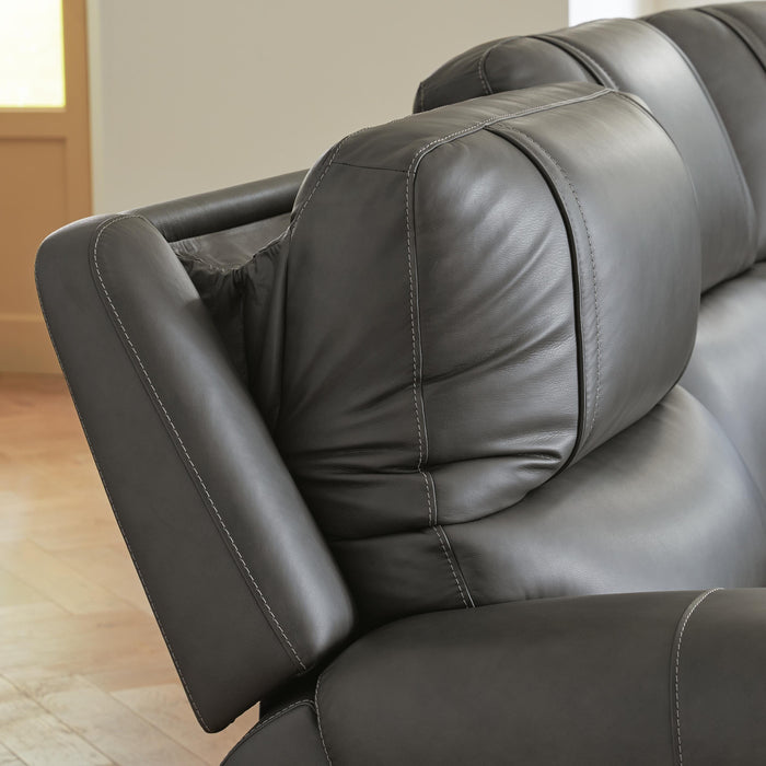 5Z - Pittson Power Reclining Sectional Loveseat - Eclectic 79 Furniture Store