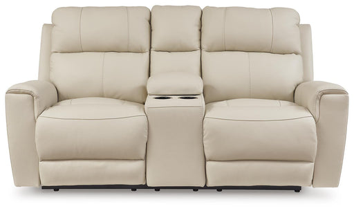 Dahlmoore Power Reclining Loveseat with Console - Eclectic 79 Furniture Store
