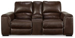 Alessandro Power Reclining Loveseat with Console - Eclectic 79 Furniture Store