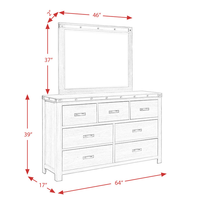 Wade 7-Drawer Dresser & Mirror Set - Eclectic 79 Furniture Store