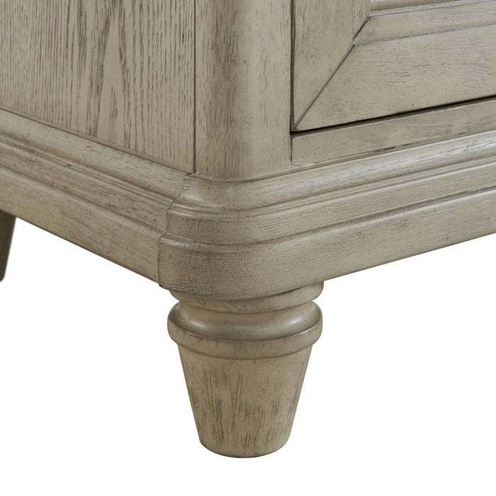 Whit-Ash Panel Bedroom Set with Door Chest