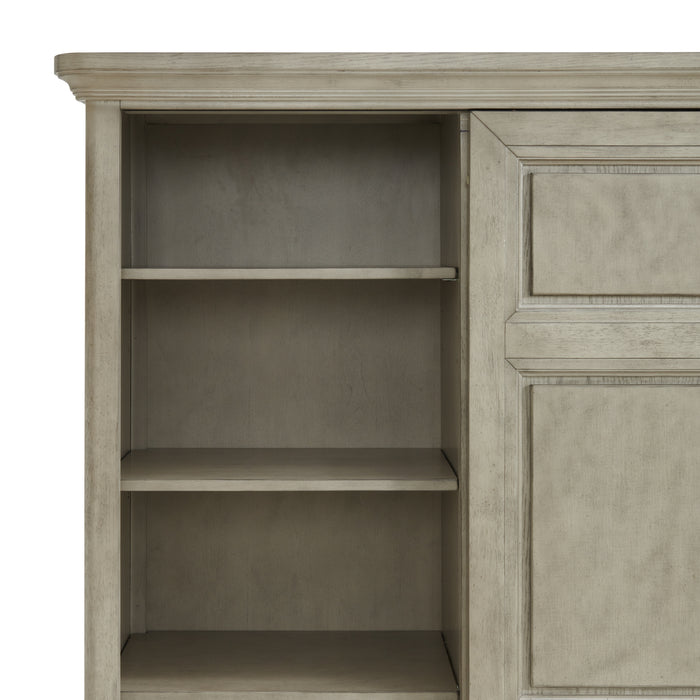 Whit-Ash 5-Drawer Door Chest in Light Grey