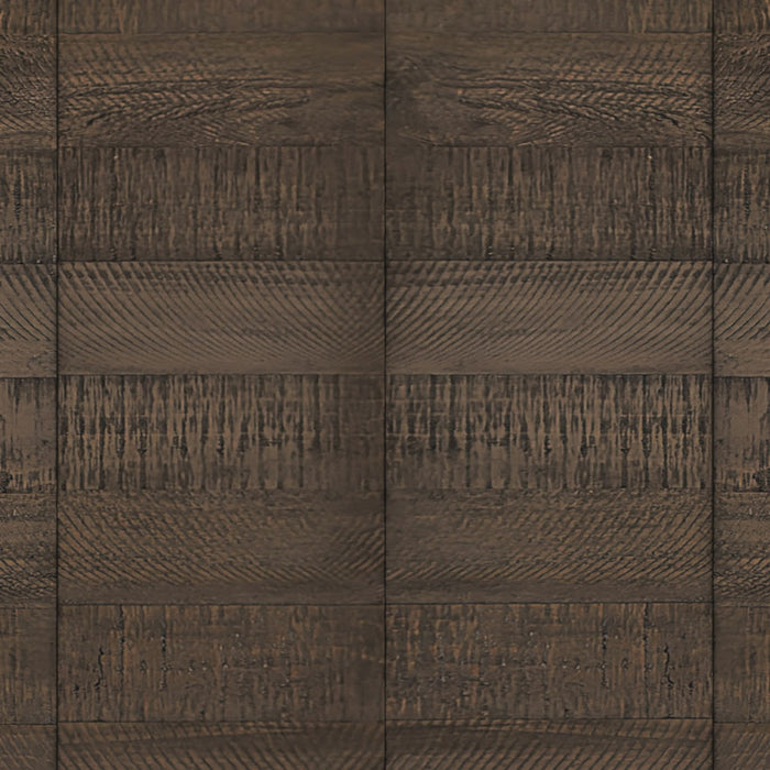 Yellowstone Dining Bench with Metal Bar cross in Medium Brown