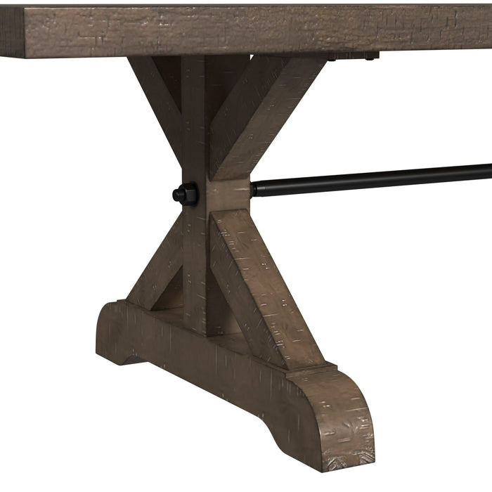 Yellowstone Dining Table with 2x12" Leaves in Medium Brown