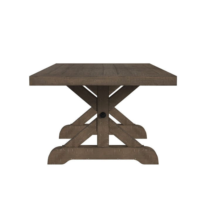 Yellowstone Dining Table with 2x12" Leaves in Medium Brown