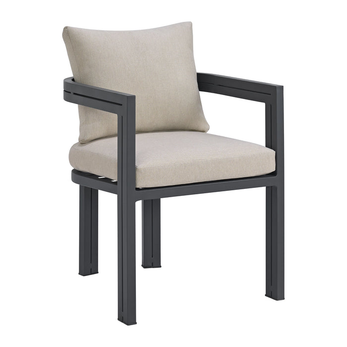 Playa Standard Height Dining Set in Dark Grey-Table and Four Chairs