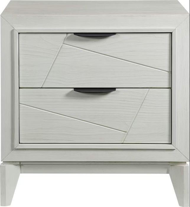Elements International Artis Nightstand in White image