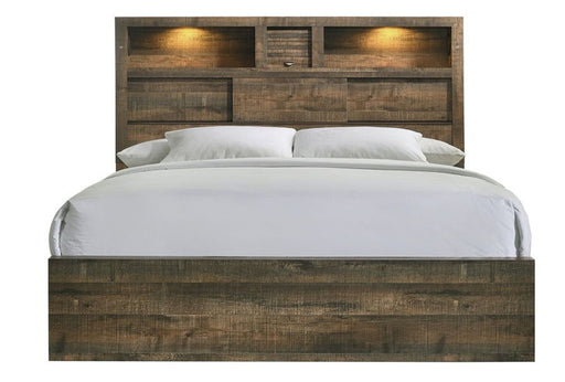 Elements International Bailey Full Music Bed in Warm Walnut BY520FB image