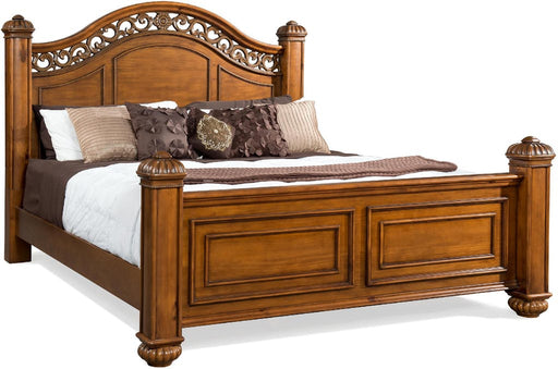 Elements International Barkley Square Queen Bed in Oak image