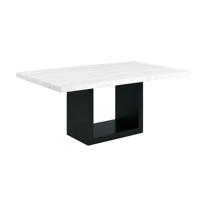 Valentino White 5PC Dining Set-Table & Four Chairs