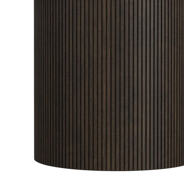 Sylvie 5PC Standard Height Dining Set in Dark Brown-Round Table and Four Chairs
