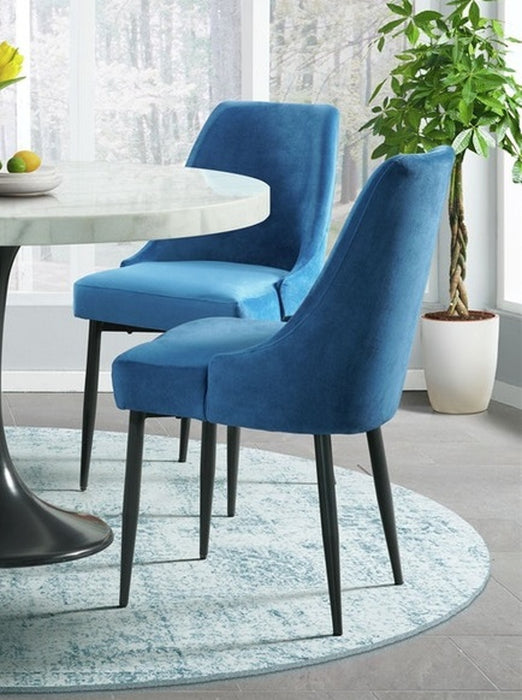 Elements International Celeste Side Chair (Set of 2) in Blue image