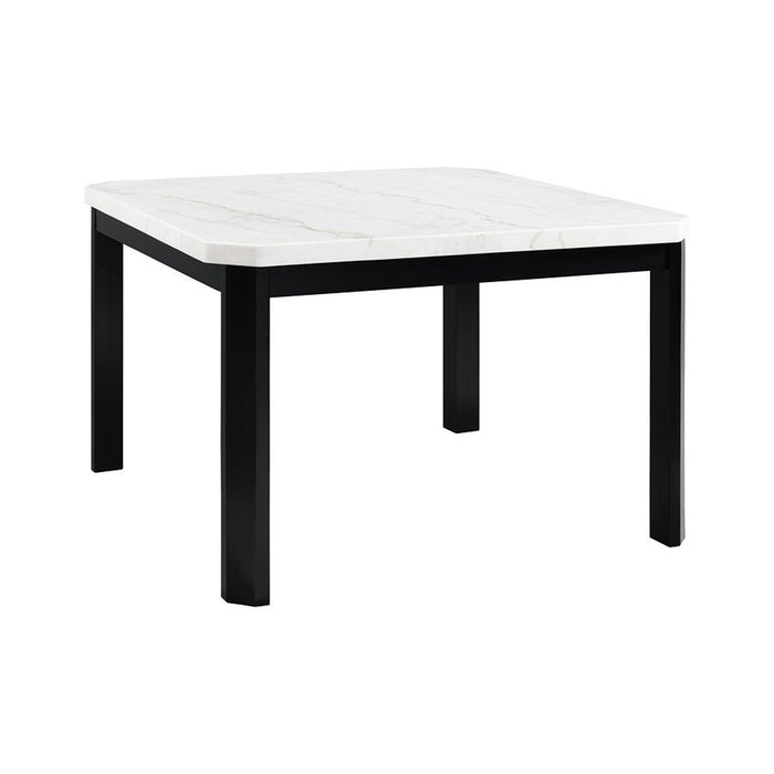 Elements International Francesca Counter Height Dining Table in White and Black image