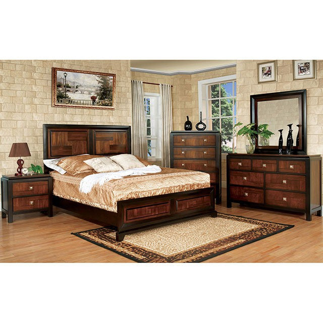 Patra Acacia/Walnut Cal.King, E.King, & Full Bed - Eclectic 79 Furniture Store