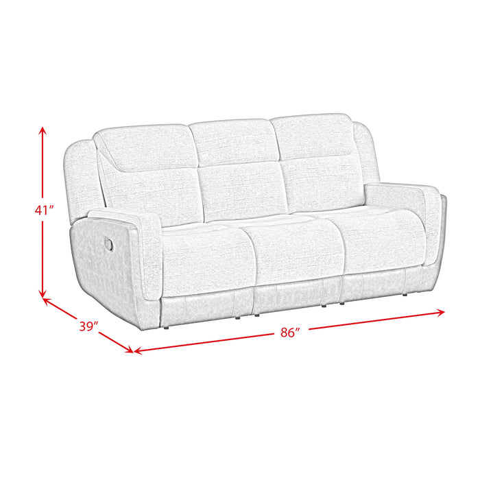 Hornet 3PC Living Room Set in Rancho Grey-Sofa, Loveseat & Recliner