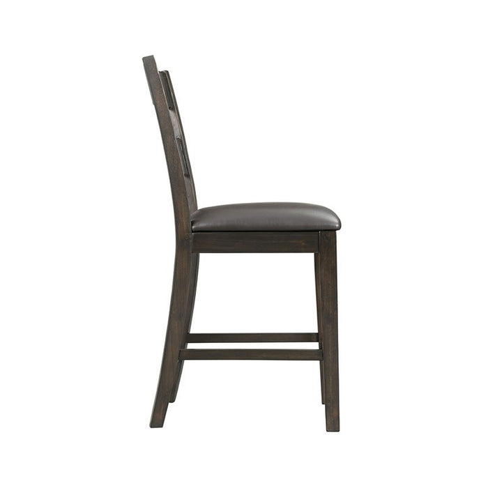 Elements International Mango Counter Height Side Chair (Set of 2) in Dark Brown