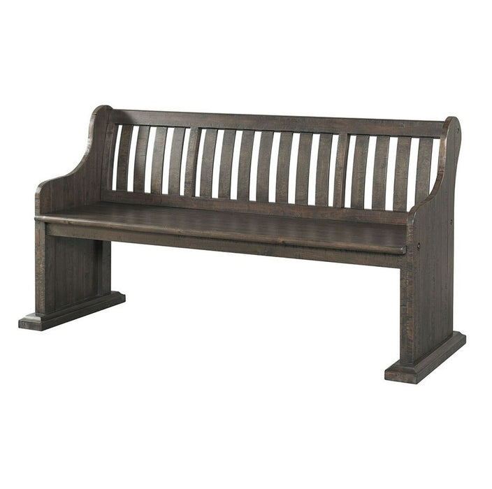 Elements International Stone Dining Bench in Dark Ash image