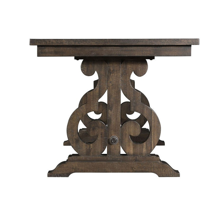 Elements International Stone Counter Height Dining Table in Dark AshC