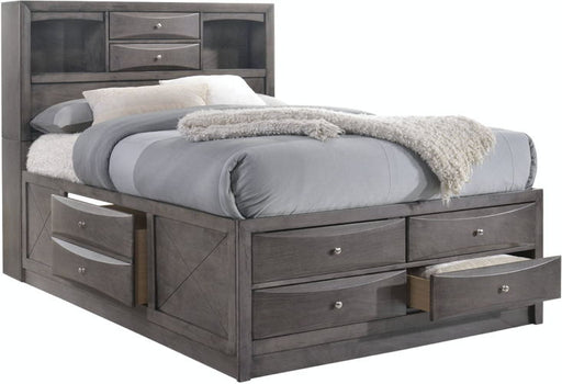 Elements International Emily Grey Full Storage Bed in Gray EG170FB image