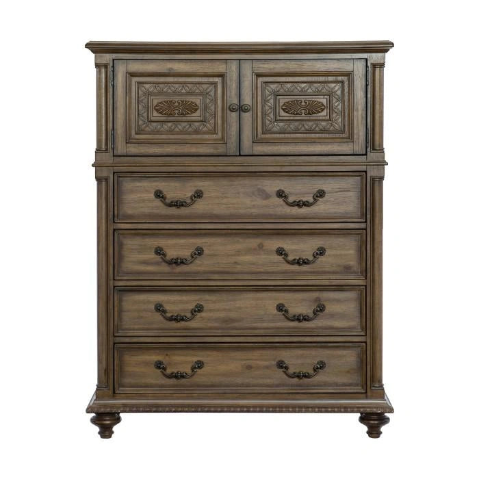 Rachelle 4 Drawer Chest in Weathered Pecan 1693-9