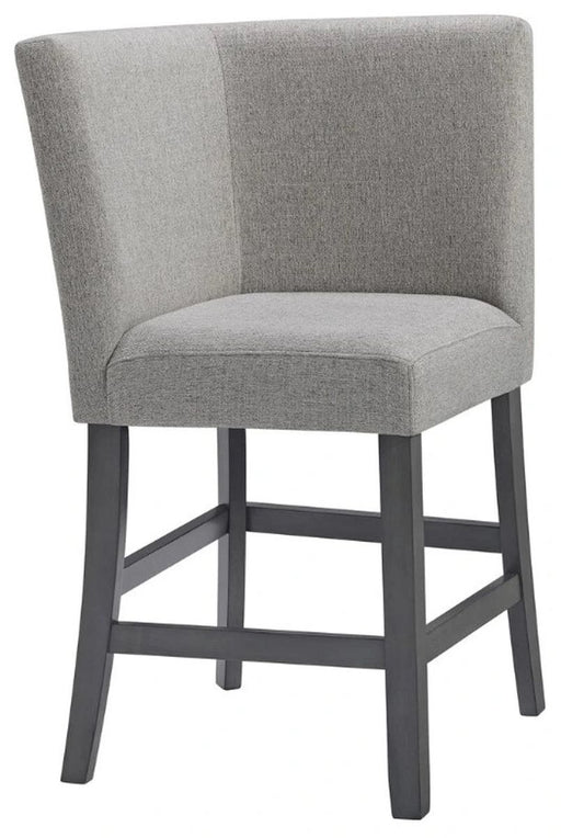Elements International Seneca Counter Height Dining Corner Bench with Back in Grey image
