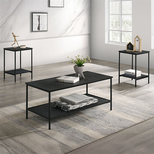 Pallas 3 Pc. Table Set Black - Eclectic 79 Furniture Store