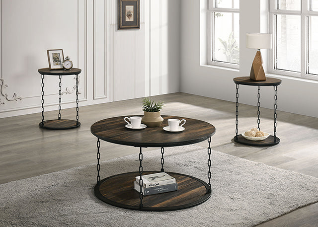 Ophira 3 Pc. Table Set Brown - Eclectic 79 Furniture Store