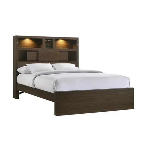Elements International Hendricks King Music Bed in Brown Grey image