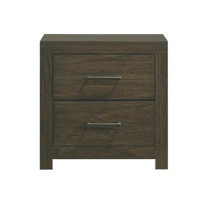 Elements International Hendricks Youth Nightstand in Brown Grey