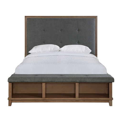 Elements International Jolene Queen Storage Bed in Grey image